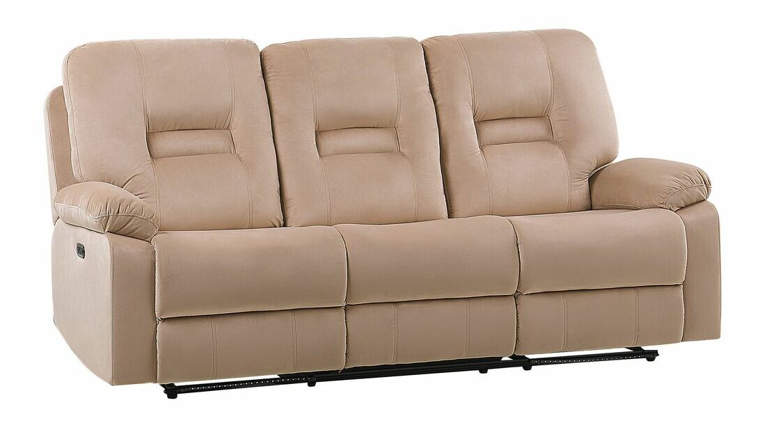 Pohovka třísedačka Bev (béžová) (s USB portem)