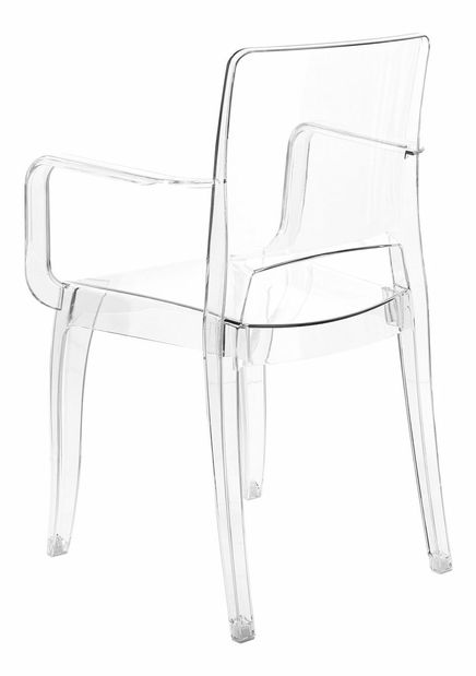 Set 2 ks jídelních židlí Kenza (průhledná)