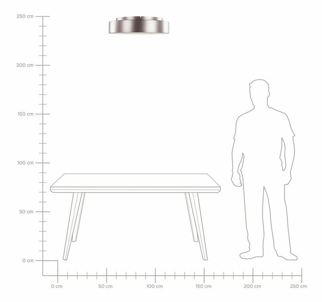 Stropní svítidlo Davina (hnědá)