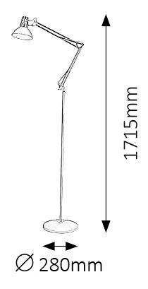Stojanová lampa Gareth 4523 (matná černá + měděná)
