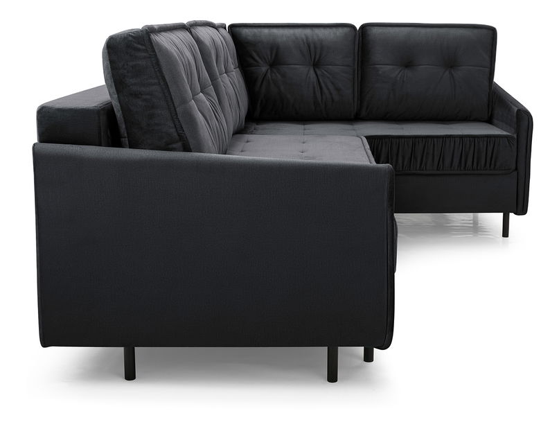 Rohová sedací souprava Aliran (čierna) (L)