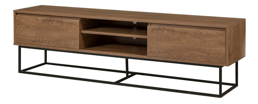 Souprava nábytku do obývacího pokoje Laxi 27 (ořech + černá)