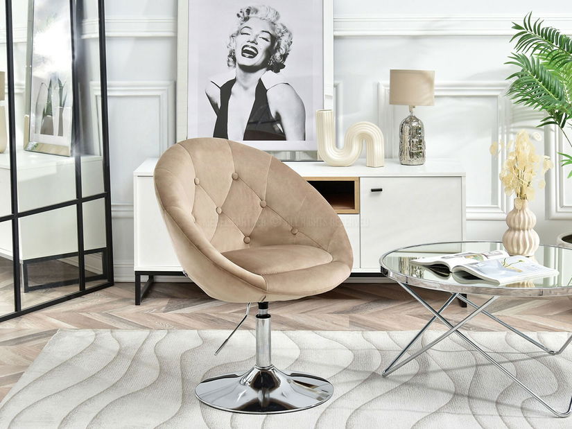 Křeslo Lush 4 (béžová + černá)