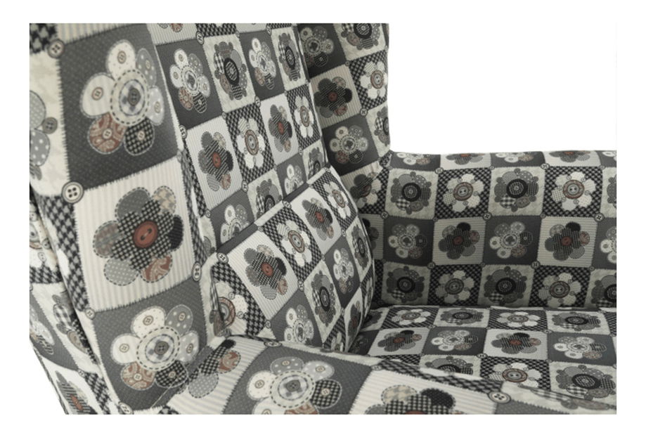 Křeslo ušák Charlie patchwork N1