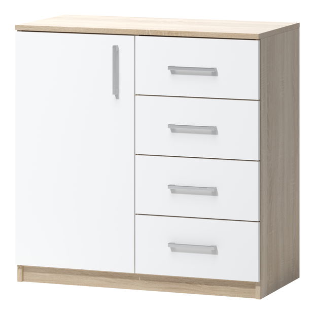 Komoda Arte 2 (dub sonoma + bílá)