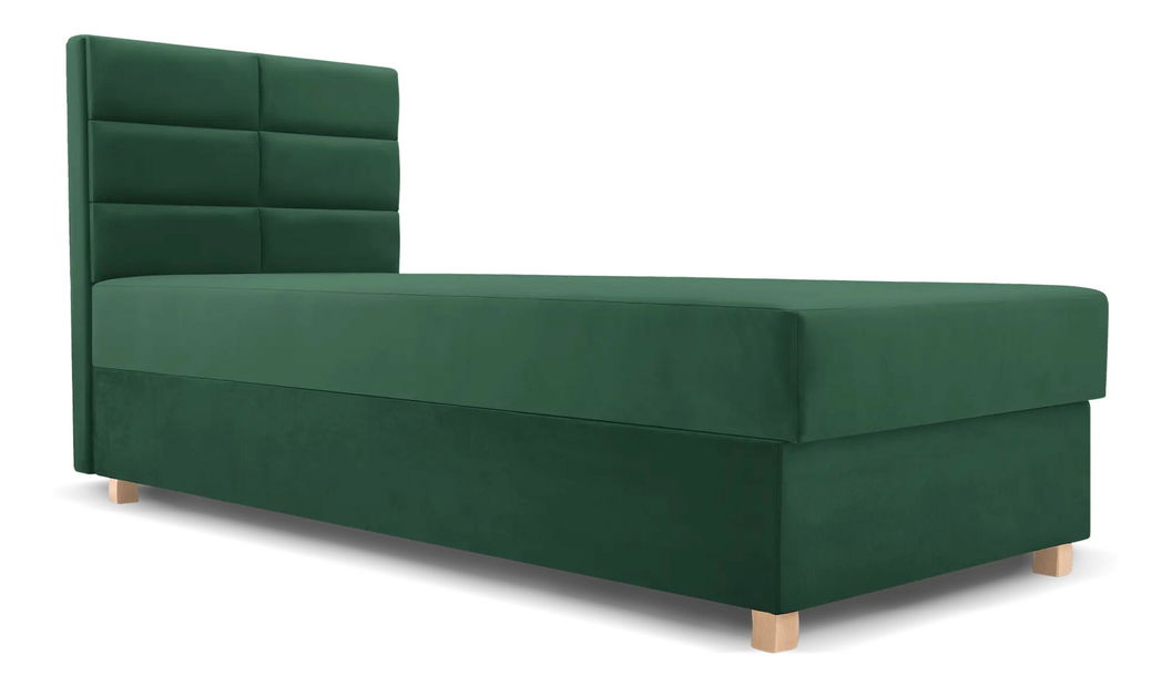  Jednolůžková postel 80 cm Picasso I (tmavě zelená) (s úl. prostorem a matrací)