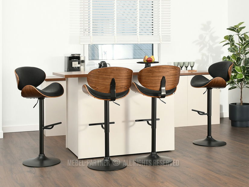 Židle Hitman (ořech tmavý + černá)