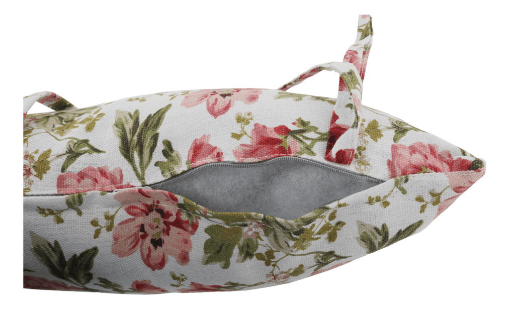 Závěsné 2-křeslo Dali (bílá + vzor květy)