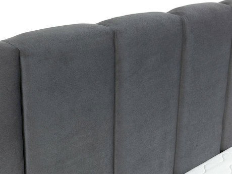 Manželská postel 160 cm Leskana (černá) (s roštem) (s úl. prostorem)