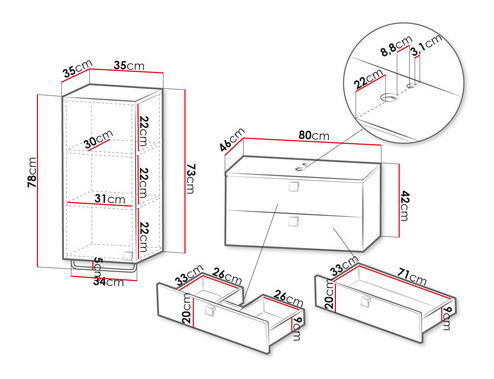 Koupelnová sestava Petralonas IV (černá)