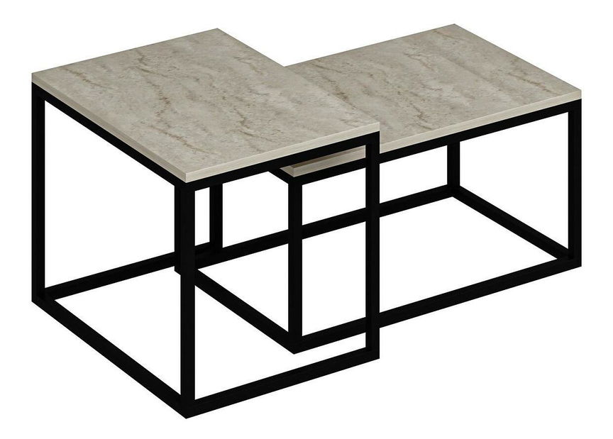 Set 2 ks. konferenčních stolků Lajka (travertin) *výprodej