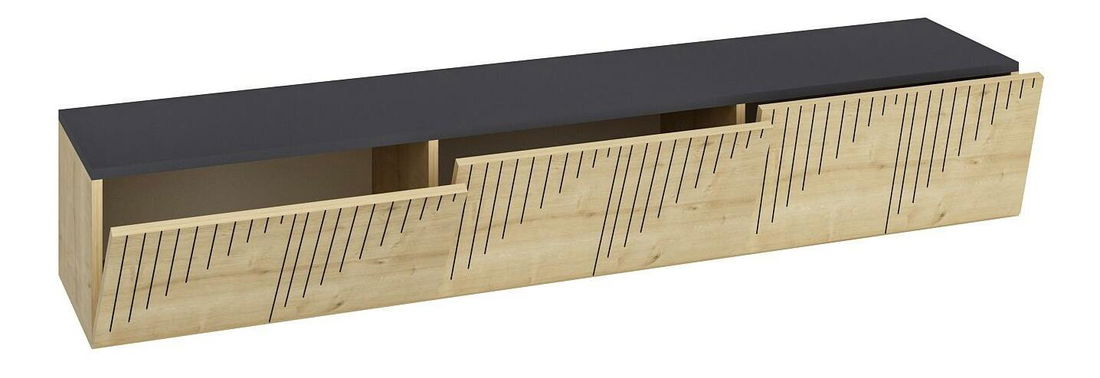 TV stolek/skříňka Kebati 3 (dub safírový + antracit)