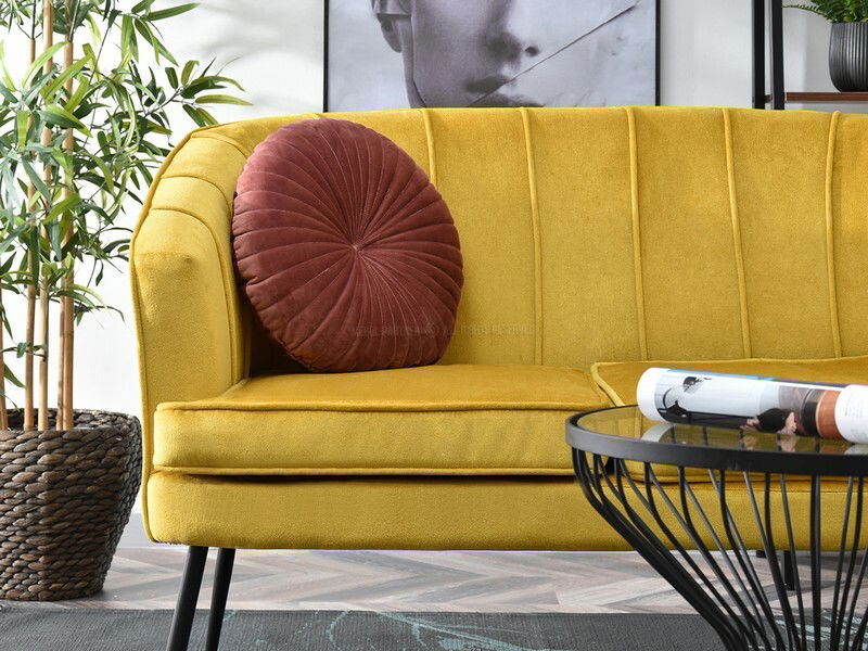 Pohovka Etimee S (žlutá + černá)