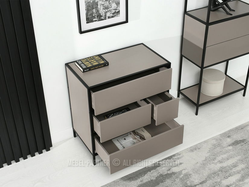 Komoda Soren Kom (béžová + černá)