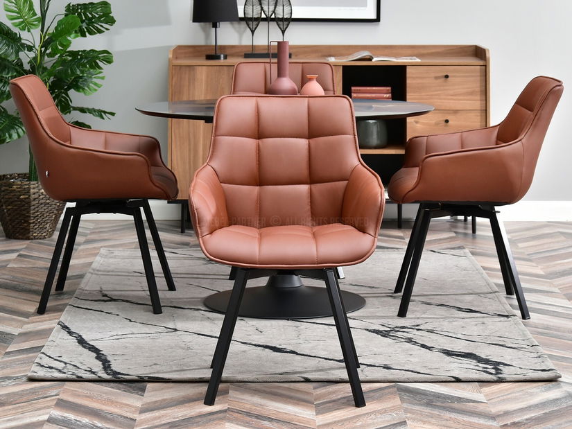 Židle Aranbura (hnědá + černá)