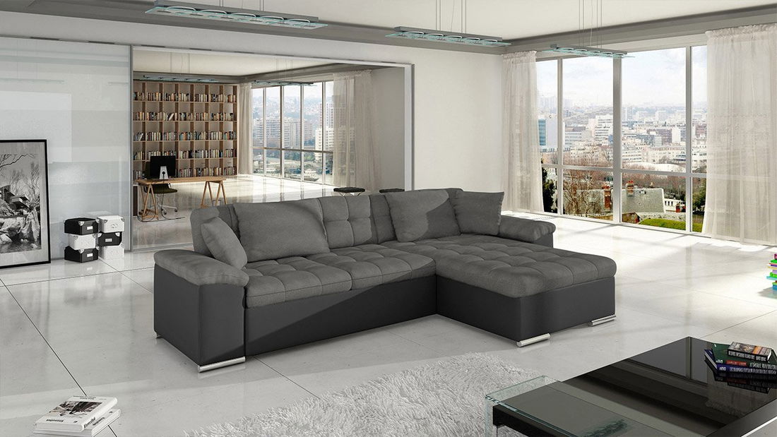 Rohová sedací souprava Dante (bílá)