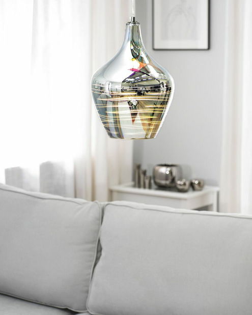 Závěsná lampa Sangol (stříbrná)