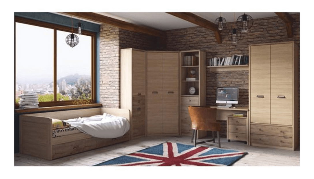 Rohová šatní skříň Mirach 2D