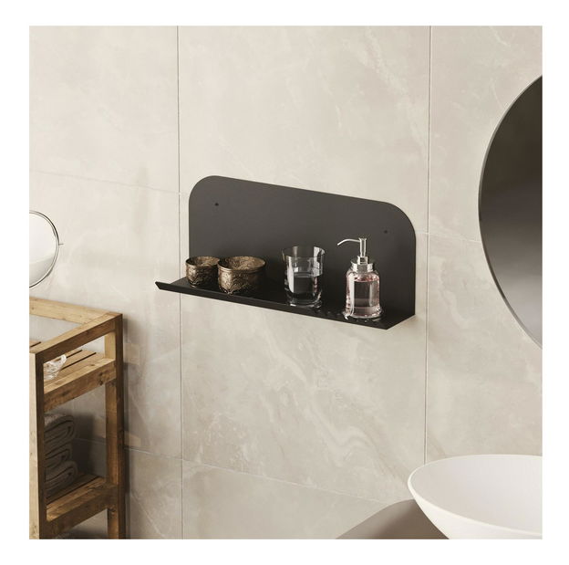 Nástěnná police Longoan 2 (černá)