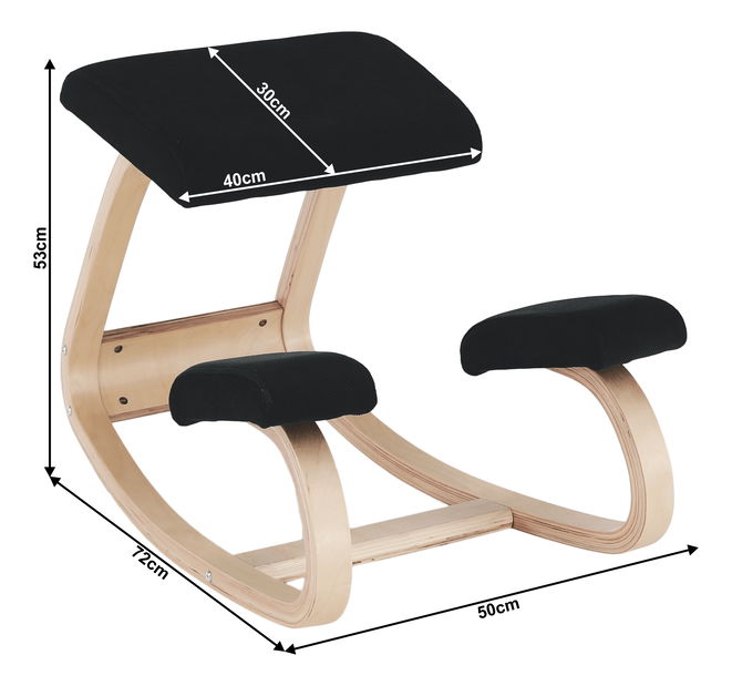 Balanční klekačka Gizike (černá + přírodní)