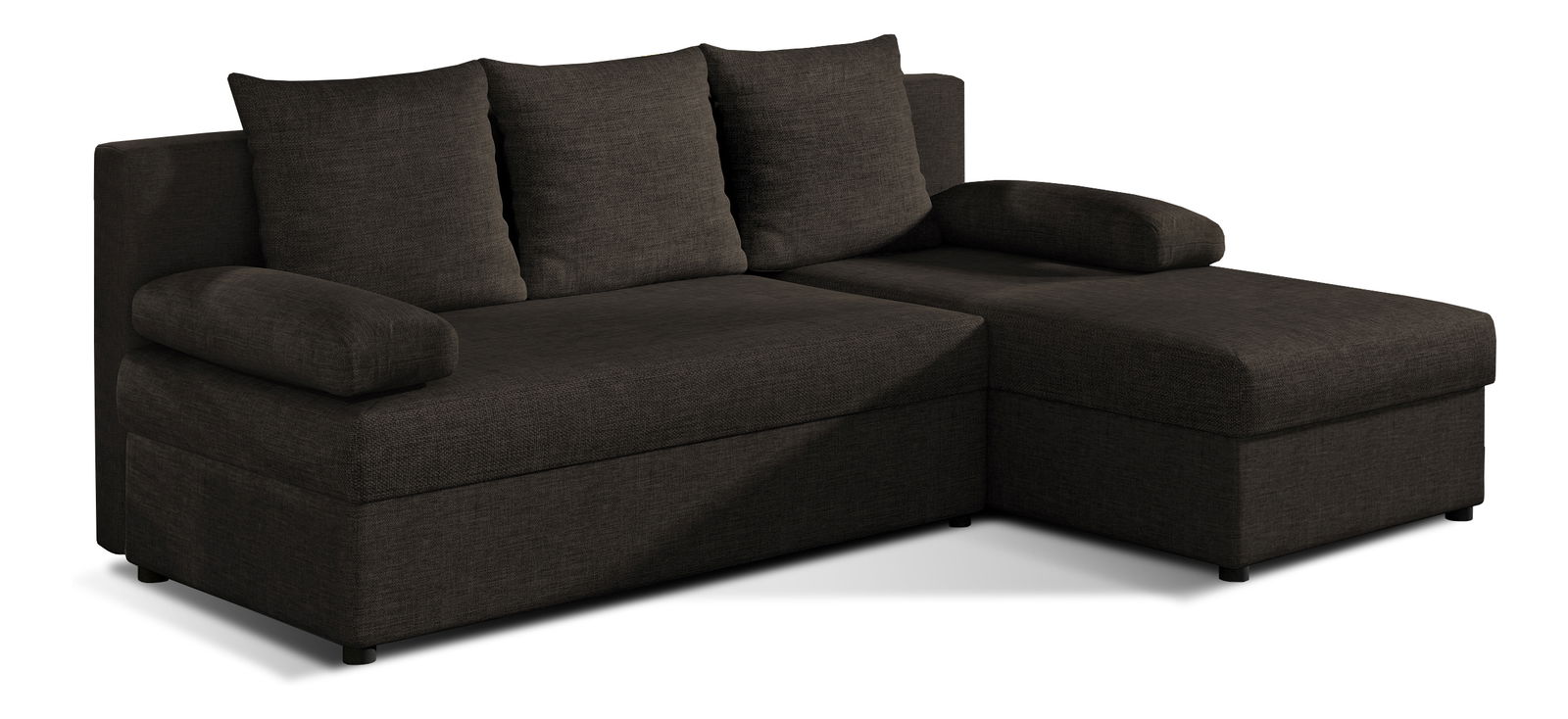 Rohová sedací souprava Genna (hnědá) (P)