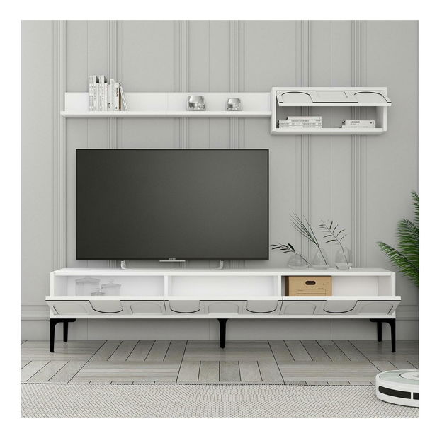 Obývací stěna Bipemu 4 (bílá + černá)