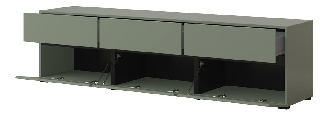 TV stolek/skříňka Crossroad G41 (borovice zelená + černá)