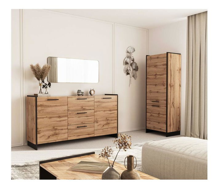 Komoda Adivinaba (dub wotan + černá)