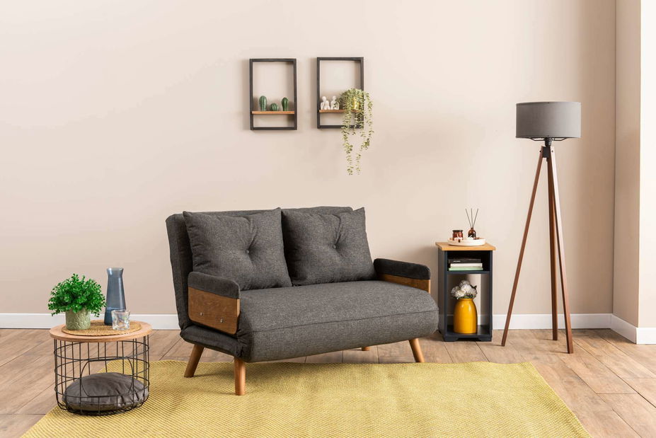 Pohovka dvousedačka Como P (tmavě šedá)