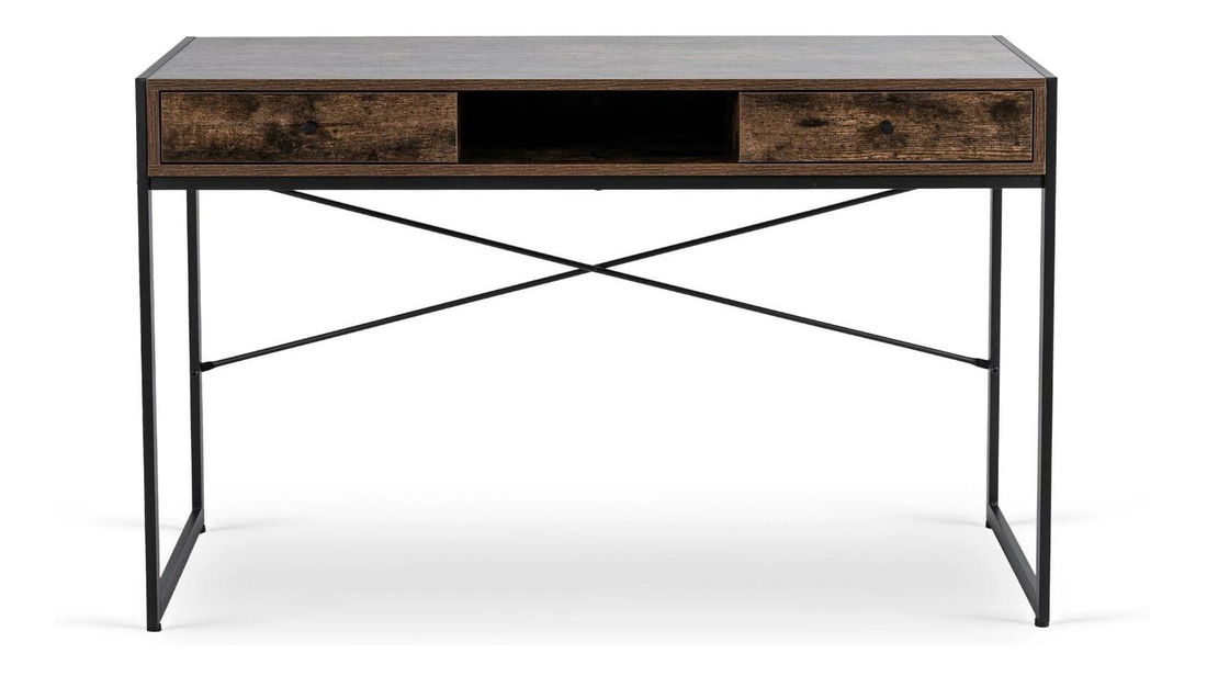 Psací stolek Supuso (hnědá + černá)