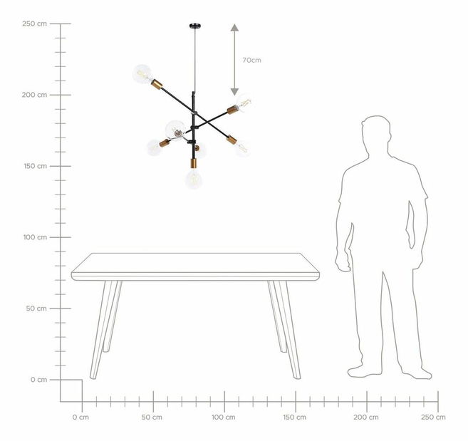Závěsné svítidlo Crederick (černá)