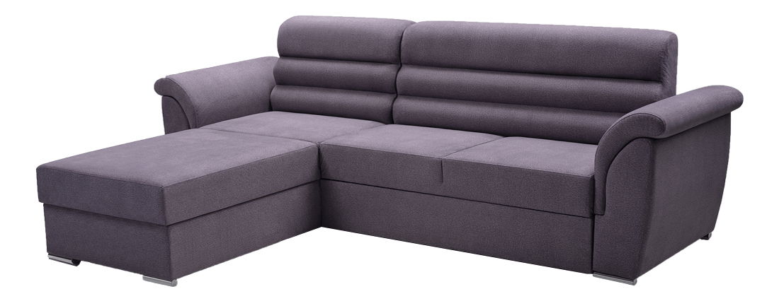 Rohová sedací souprava Foda (tmavě šedá) (L)
