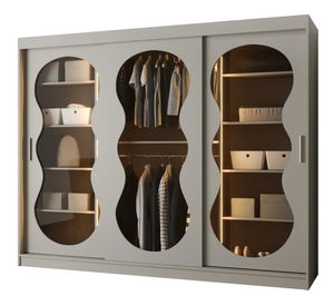 Šatní skříň 250 cm Boomer 3 (kašmír) (s osvětlením)