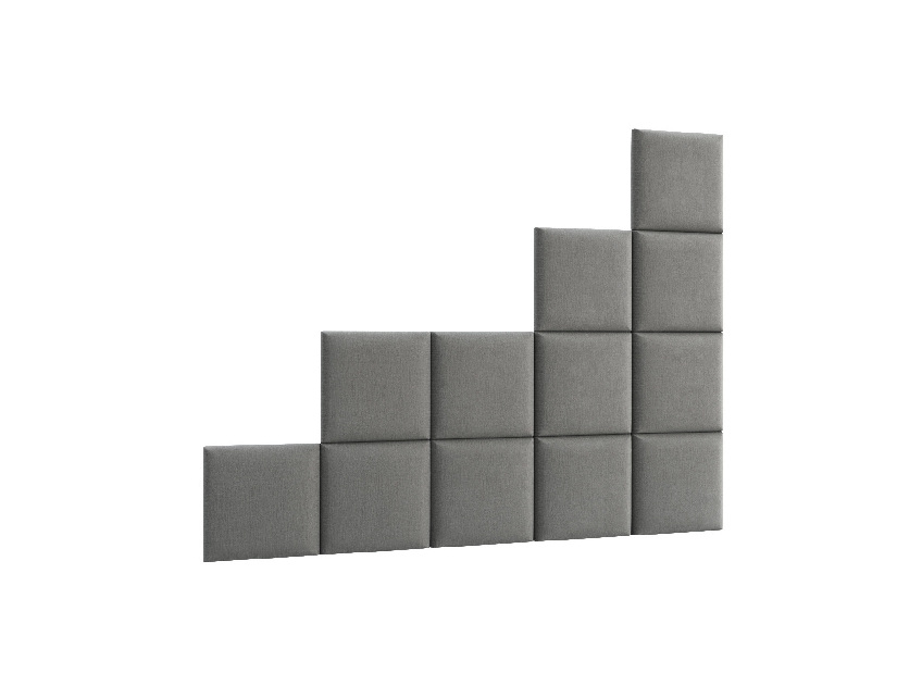 Set 12 čalouněných panelů Quadra 200x160 cm (šedá)