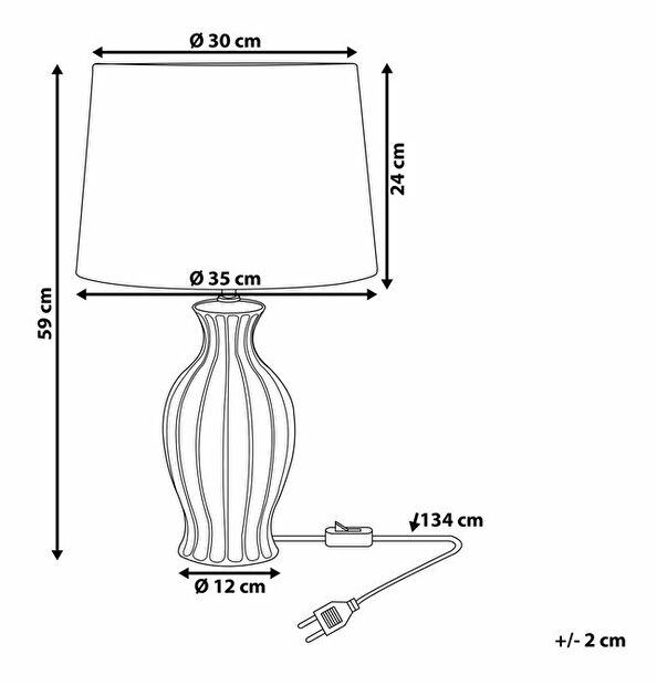 Stolní lampa Safi (tmavě zelená)