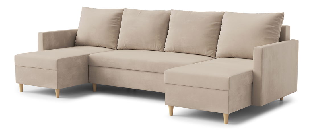 Rohová sedací souprava U Lover (světlobéžová)