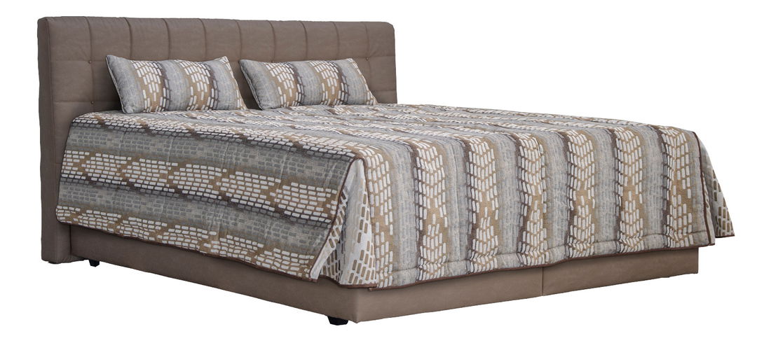 Manželská postel 180 cm Blanár Monaco (světlehnědá) (s roštem a matracím Linda)