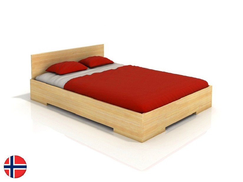 Manželská postel 160 cm Naturlig Kirsebaer High (borovice) (s roštem)