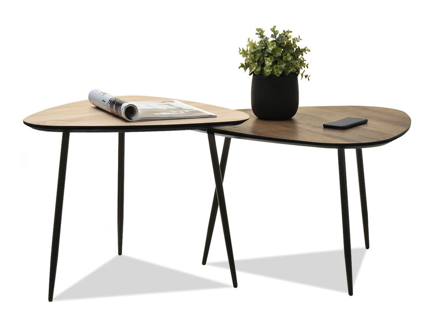 Konferenční stolek Rossi Zest Xl (ořech + černá)