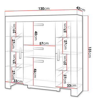 Komoda Cassidy CR7 (dub sonoma) *bazar