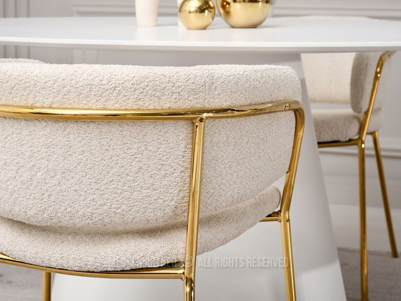 Židle Sorento (krémová + zlatá)