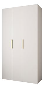 Šatní skříň 130 cm Carmela 40-4 (bílá + zlatá)