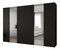 Šatní skříň 300 cm Mirabella 2 (černá + černá)