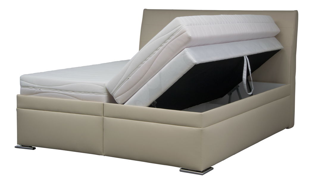 Manželská postel 180 cm Blanář Lambada 1 (béžová) (s roštem a matracemi)