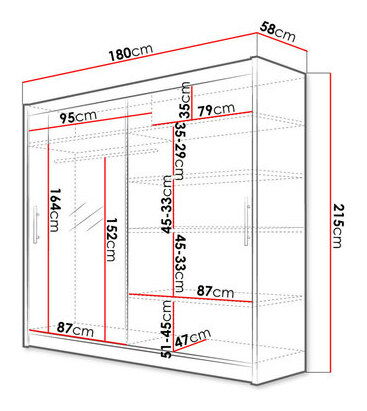 Šatní skříň Lena VI (dub sonoma) (osvětlení LED RGB barevné)