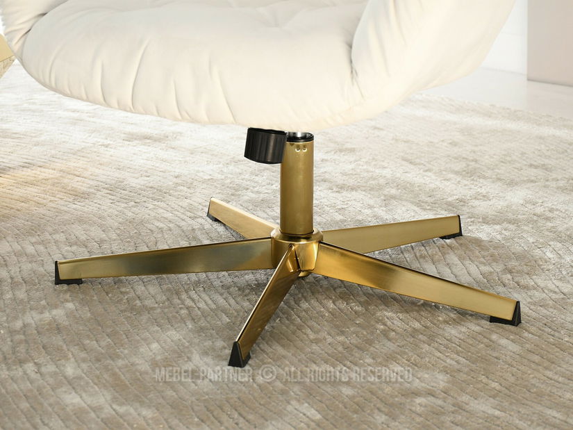 Relaxační křeslo Antiemo (krémová + zlatá)