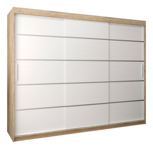Šatní skříň 250 cm Verika 1 250 (dub artisan + bílá)