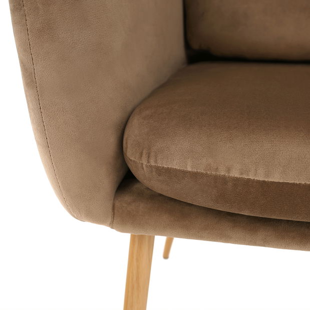 Designové křeslo Pillar (hnědá)