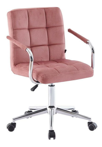 Kancelářská židle Seattle (růžová + stříbrná)
