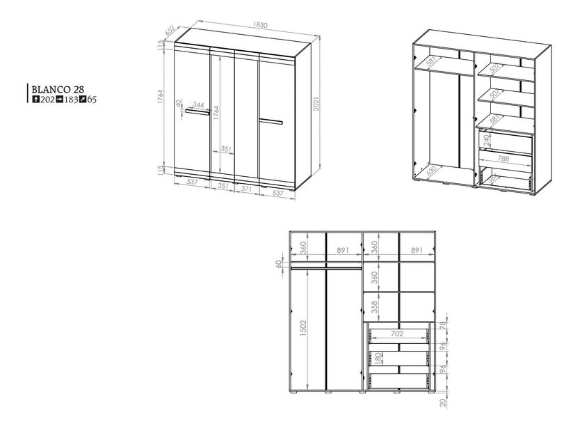 Šatní skříň Been 28
